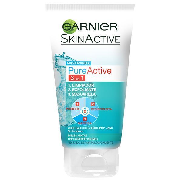 Imagen de GARNIER - SKIN ACTIVE - PURE CLEANSER 3N1 TU 150 PTES - D**