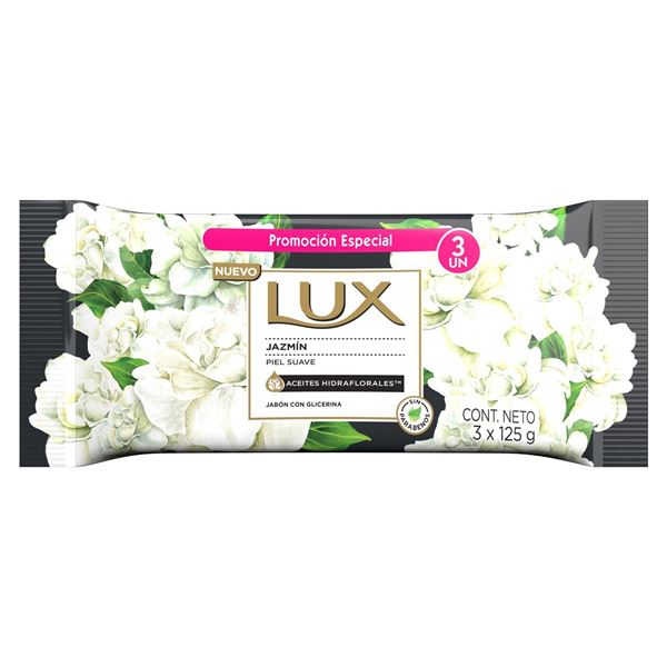 Imagen de LUX - JABON BARRA - JAZMIN - 3 X 125 GRS **
