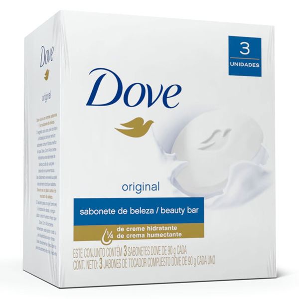 Imagen de DOVE - JABON - ORIGINAL - X 3 - X 90 GRS