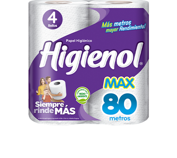 Imagen de HIGIENOL - PAP HIG - MAX PLUS - 4 X 80 MTS - D**