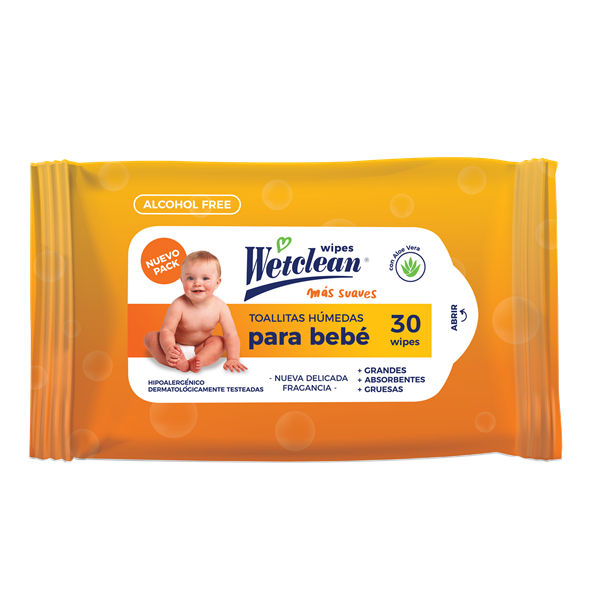 Toallitas para bebés  - WetClean - 30 unidades
