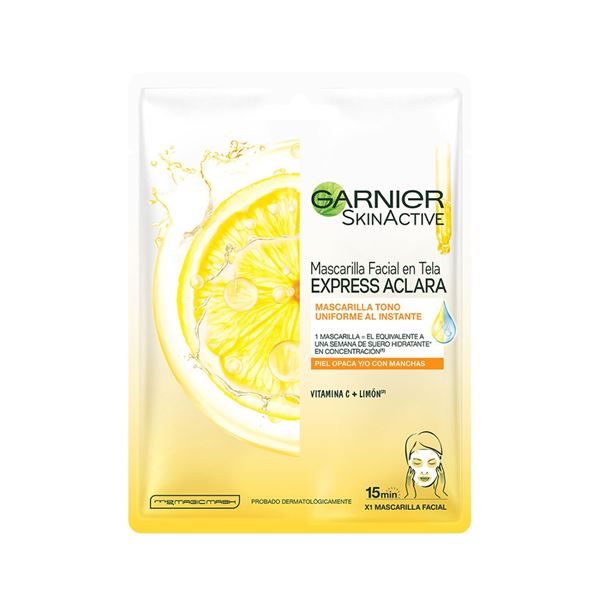 GARNIER - SKIN ACTIVE - MASCARILLA - ACLARA - VIT C