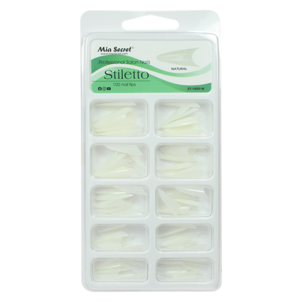 MIA SECRET - TIPS - STILETTO - 100 PCS - NATURAL 