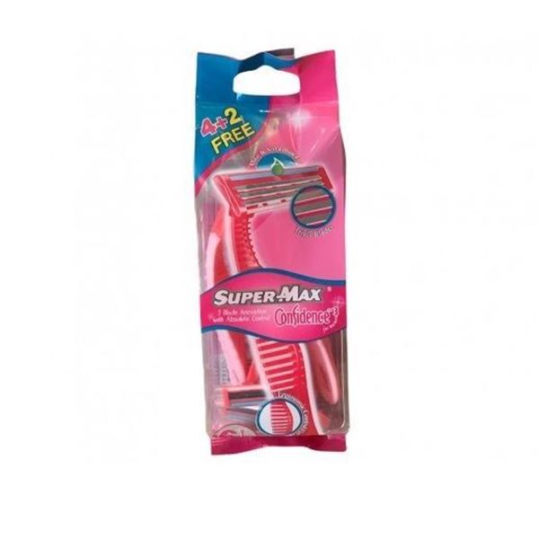 SUPERMAX - MUJER - CONFIDENCE - 3 FILOS - BLISTER X 4 