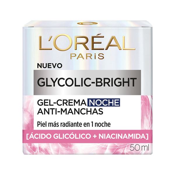 LOREAL - GLYCOLIC BRIGHT - CREMA NOCHE - ANTI-MANCHA - 50ML