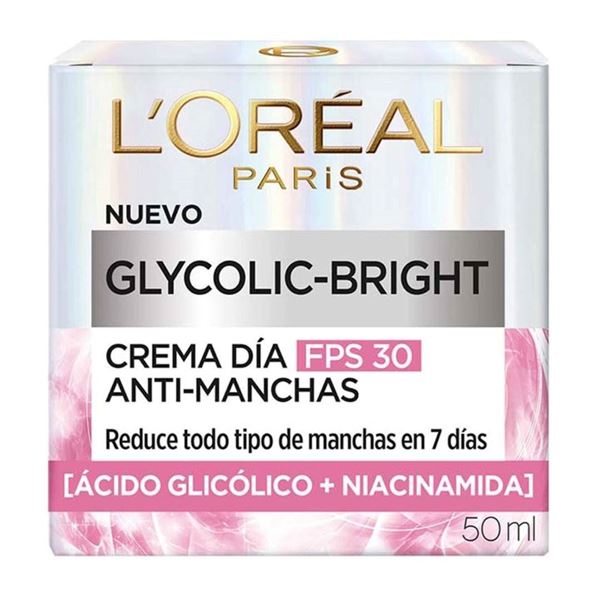 LOREAL - GLYCOLIC BRIGHT - CREMA DÍA - ANTI-MANCHA - FPS30