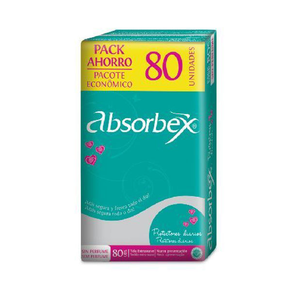 Imagen de ABSORBEX - PROT DIARIO - S/PERF - 80 U - PACK AHORRO
