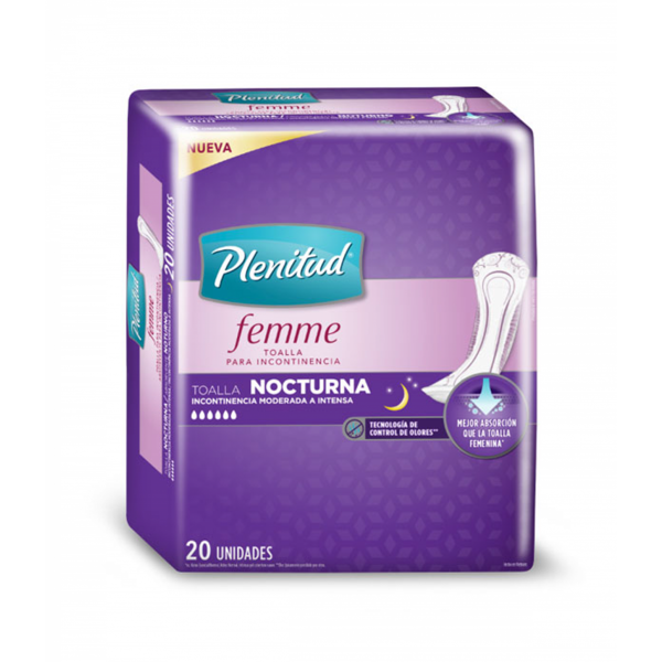 Imagen de PLENITUD - POISE - TOALLA ADULTO - NOC  - S/AL - 20 UN.