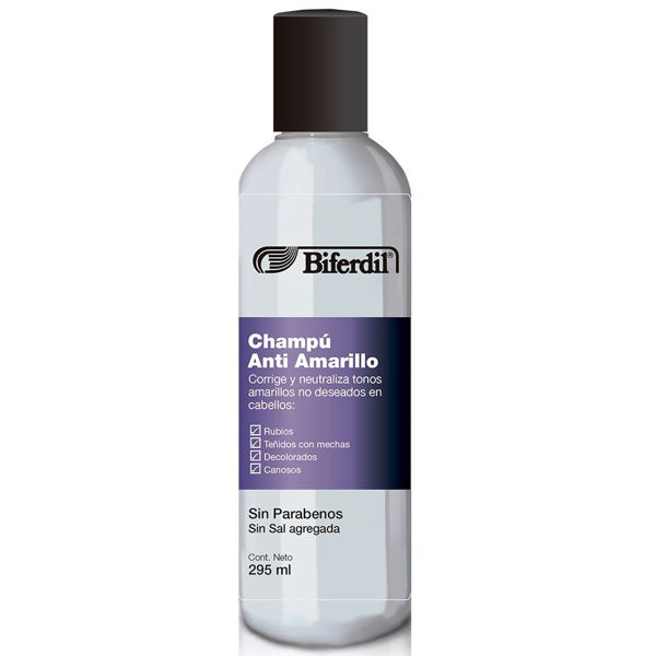 Imagen de BIFERDIL - SHAMPOO  - ANTI AMARILLO - 295 ML