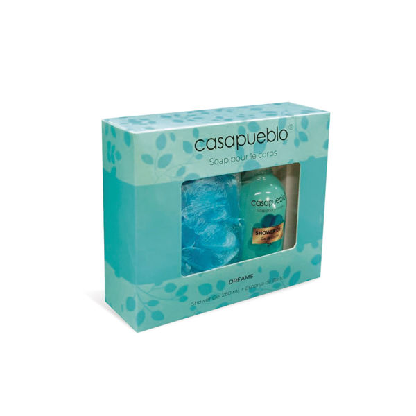 Imagen de CASAPUEBLO - PCK - GEL BAÑO + ESPONJA - 450 ML - DREAMS
