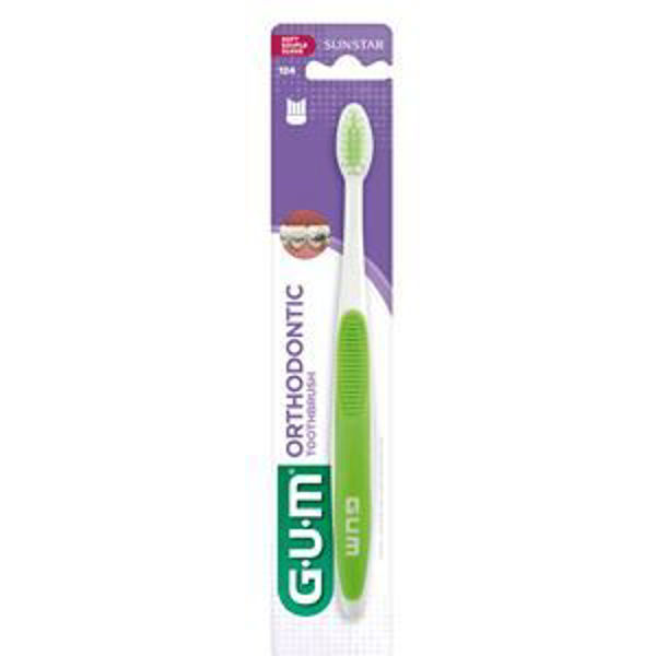Imagen de GUM - 124 - CEPILLO DENTAL - SUAVE PARA ORTODONCIA