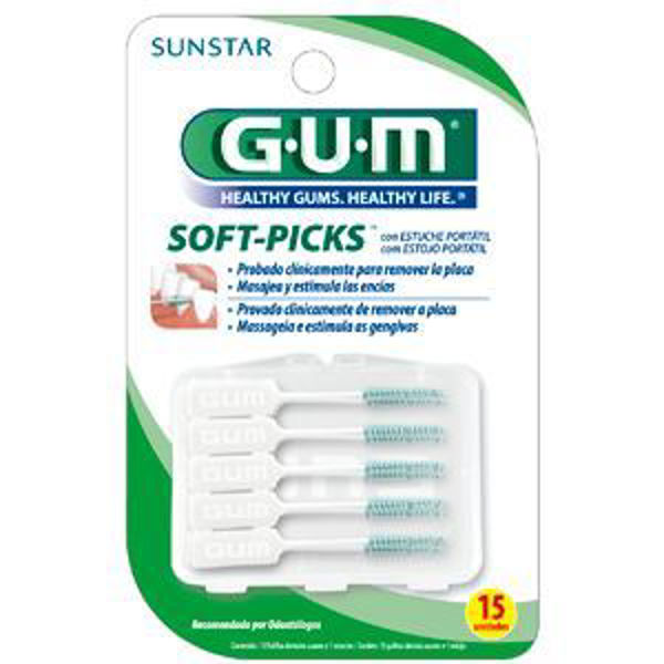 Imagen de GUM - 632 - SOFT PICKS  - CEP. INT. - GOMA - 15 UNID