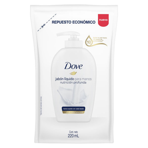 Imagen de DOVE - JABON LIQ.- REPUESTO - NUTRICION PROFUNDA - 220 ML