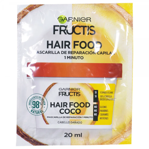 Imagen de FRUCTIS - TRAT CAPILAR - FOOD - 20 ML - SACHET - COCO - D**