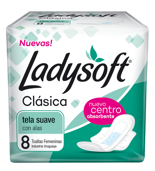 Imagen de LADYSOFT - TOALLAS NORMAL - TELA SUAVE - C/ALAS - 8U - D**