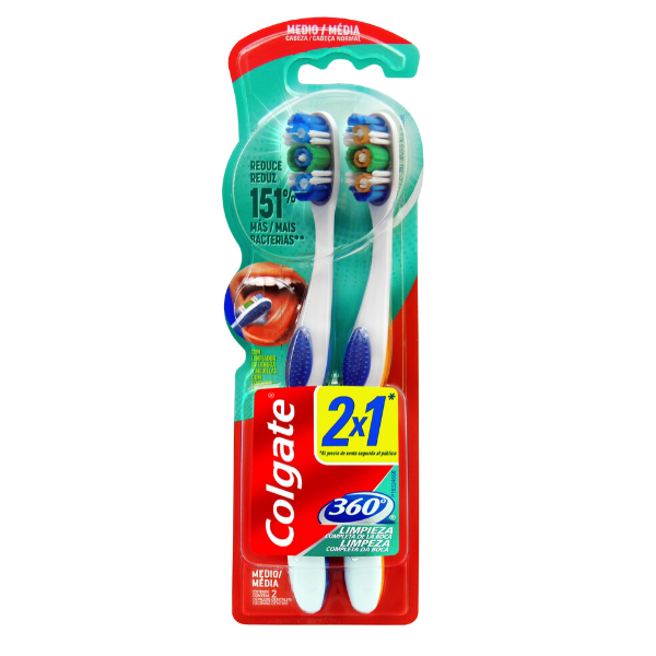 Imagen de COLGATE - CEPILLO DIENTES - 360º - PACK X 2 - ****