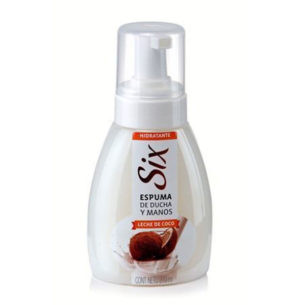 Imagen de SIX - ESPUMA DE DUCHA & MANOS - LECHE DE COCO - 270 ML