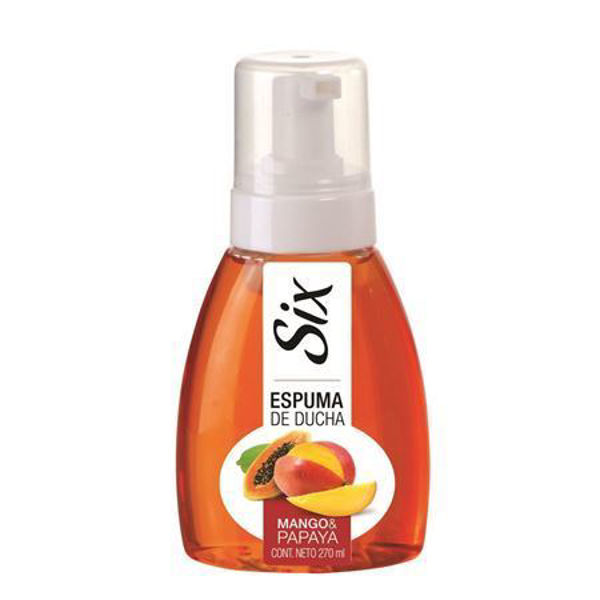 Imagen de SIX - ESPUMA DE DUCHA - MANGO Y PAPAYA - 270 ML