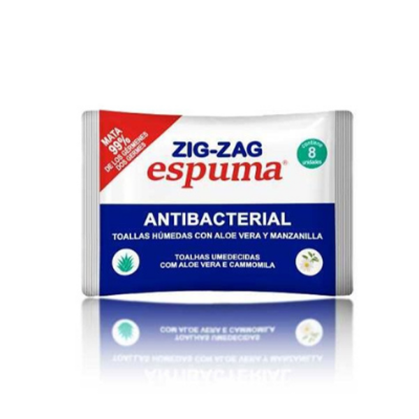 Imagen de ZIGZAG - TOALLAS HUMEDAS - ANTIBACTERIAL - 8 UNID.