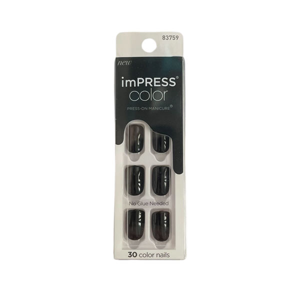 Imagen de KISS - UÑAS  POSTIZAS - IMPRESS - KIMC020 - ALL BLACK