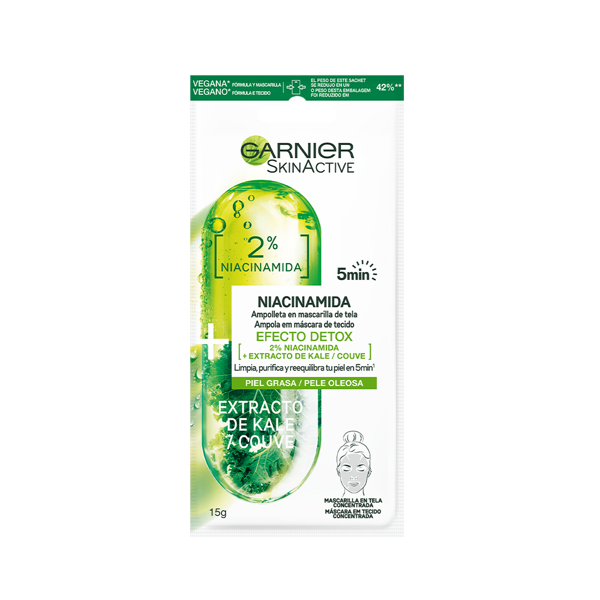 Imagen de GARNIER- SKIN ACTIVE - MASCARILLA - KALE - D**