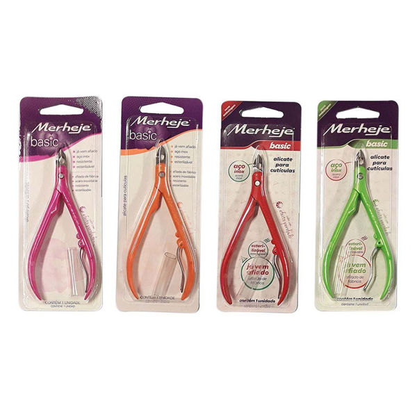 MERHEJE - ALICATE P/CUTICULA - EN BLISTER - VARIOS COLORES