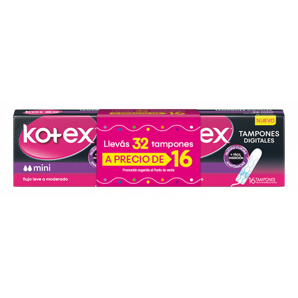  KOTEX - TAMPONES - MINI - PCK - 32 UNI 