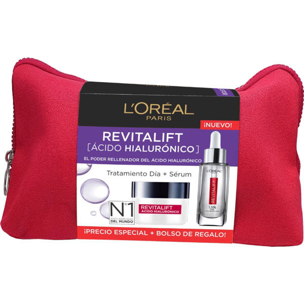  Loreal - REVITALIF HIALURÓNICO - PCK - DIA + SUERO + BOLSITO 
