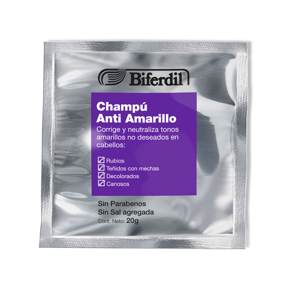 BIFERDIL - SACHET - SHAMPOO ANTI AMARILLO - 20 ML