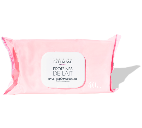 BYPHASSE - TOALLITAS - DEMAQUILLANTES - PROT LECHE - 40