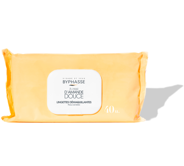BYPHASSE - TOALLITAS - DEMAQUILLANTES - ALMENDRAS - 40 UNID 
