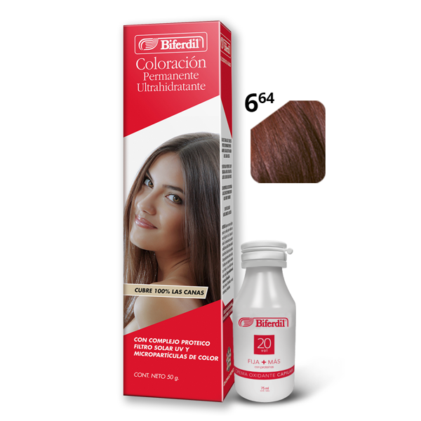 BIFERDIL - COLORACION - POMO - Nº 6.64