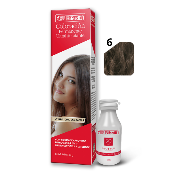 BIFERDIL - COLORACION - POMO - Nº 6