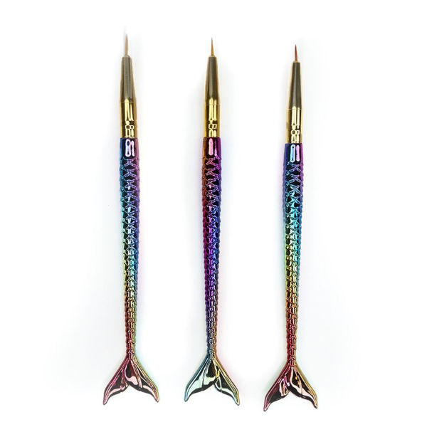 SET 3 - PINCELES - MANICURA - MANGO - PEZ - ER9053