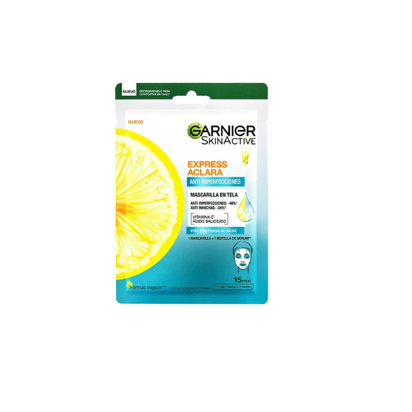 GARNIER - SKIN ACTIVE - MASCARILLA - ACLARA - ANTI ACNE