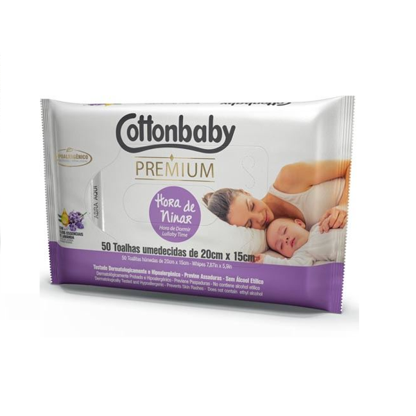 COTTONBABY - TOALLITAS HUMEDAS - DORMIR - 50 UNID