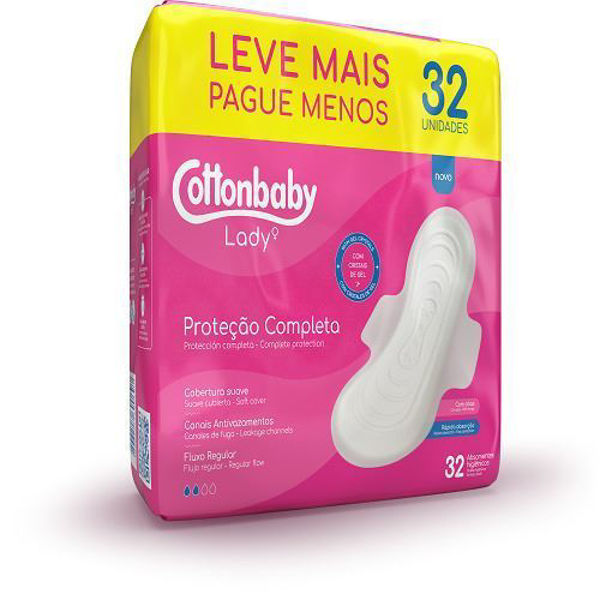 COTTONBABY - TOALLA - FEMENINA - ALAS - 32 UNID