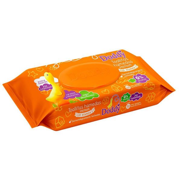 DODDY - TOALLITAS HUMEDAS - 50 UNID - VIT E