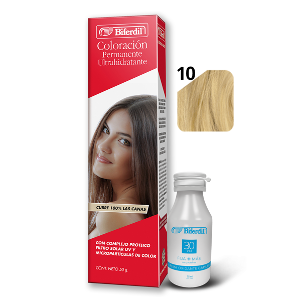 BIFERDIL - COLORACION - POMO - Nº 10
