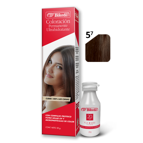 BIFERDIL - COLORACION - POMO - Nº 5.7