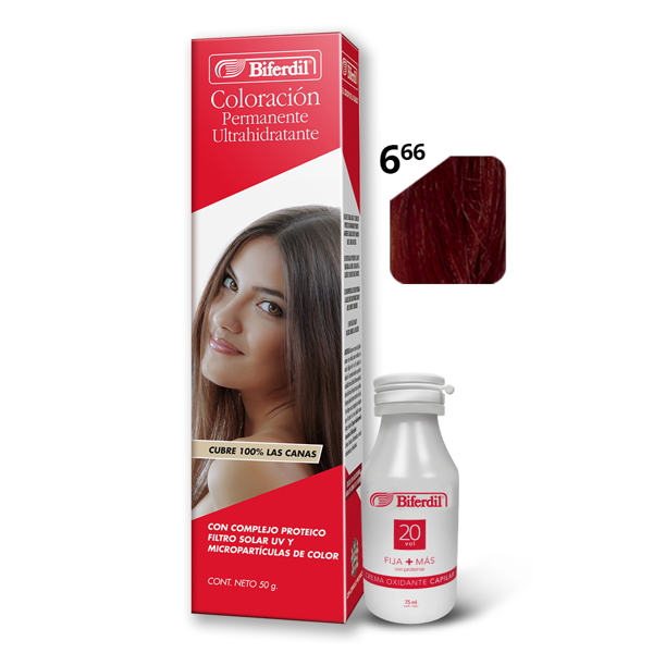 BIFERDIL - COLORACION - POMO - Nº 6.66 
