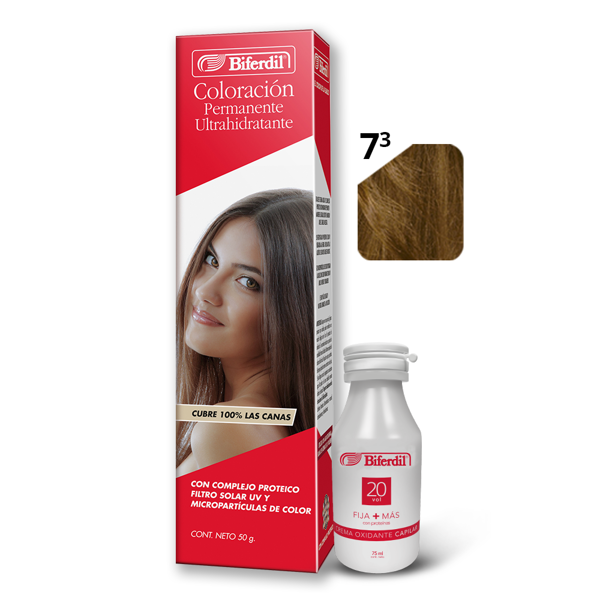 BIFERDIL - COLORACION - POMO - Nº 7.3