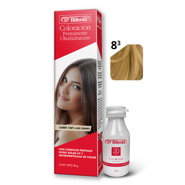 BIFERDIL - COLORACION - POMO - Nº 8.3