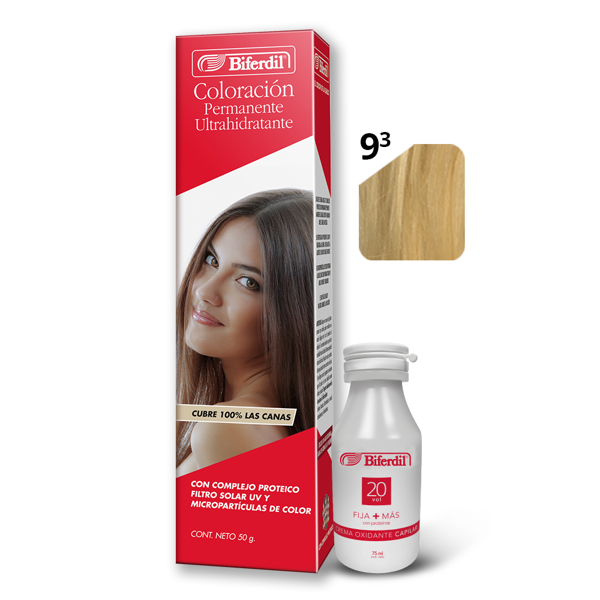 BIFERDIL - COLORACION - POMO - Nº 9.3 
