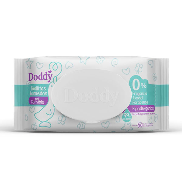 DODDY - TOALLITAS HUMEDAS - 100 UNID - S/FRAGANCIA