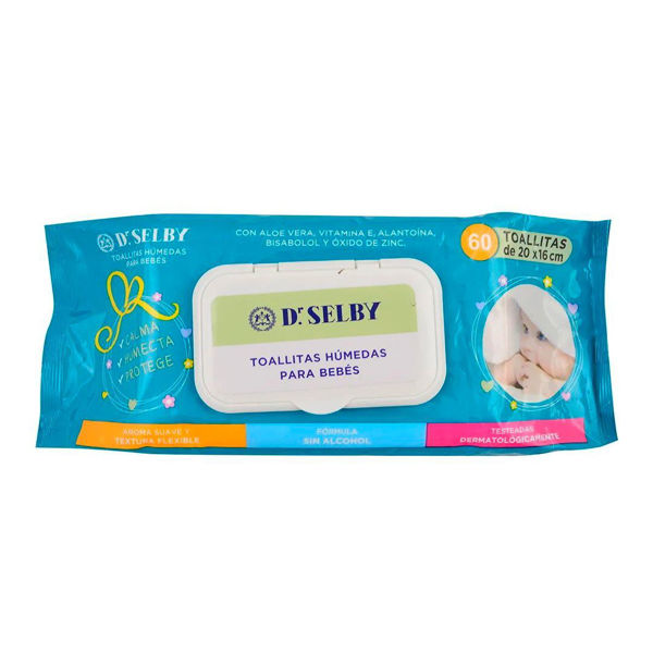 SELBY - TOALLITAS HUMEDAS - BEBE - 60 UNIDADES