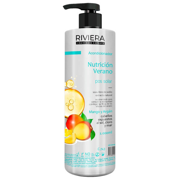 RIVIERA -NUTRICION VERANO - MANGO Y ARGAN - ACOND - 1000 ML