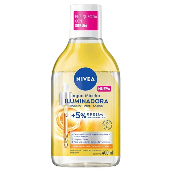 NIVEA - AGUA MICELAR - LOCION ILUMINADORA - SERUM - 400 ML